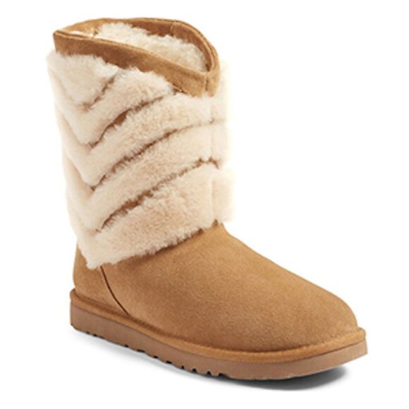 UGG Tania Genuine Shearling Pull On Winter Boots 9/40/Tan - Picture 1 of 12